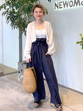 「アイテム（つなぎ/オールインワン）」を使った、Hiromさん（レディース・154cm・40代）の夏コーディネート
