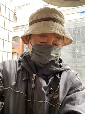 「FIRST DOWN（ファーストダウン）のアイテム（ブルゾン）」を使った、okabiwaさん（メンズ・174cm）の冬コーディネート