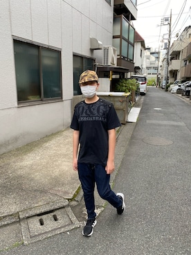 「DOLCE&GABBANA（ドルチェアンドガッバーナ）のアイテム（Tシャツ/カットソー）」を使った、okabiwaさん（メンズ・170cm）の春コーディネート