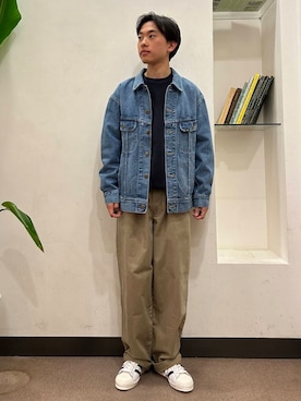 「Lee（リー）のアイテム（ジャケット/アウター）」を使った、戸村真瀬さん（メンズ・163cm）の冬コーディネート