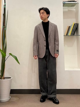 「アイテム（その他アウター）」を使った、戸村真瀬さん（メンズ・163cm）の秋コーディネート