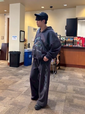 「アイテム（スウェットパンツ）」を使った、あーさん（メンズ・180cm）の秋コーディネート