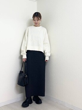「アイテム（スウェット）」を使った、ichi58さん（レディース・158cm・30代）の冬コーディネート