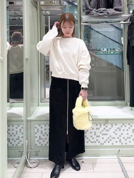「アイテム（スウェット）」を使った、ichi58さん（レディース・158cm・30代）の冬コーディネート