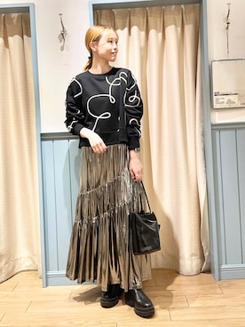 「アイテム（スウェット）」を使った、ichi58さん（レディース・158cm・30代）の冬コーディネート