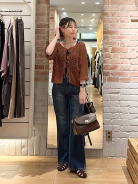 「アイテム（ボストンバッグ）」を使った、ichi58さん（レディース・158cm）の夏コーディネート