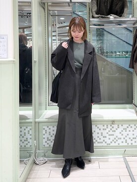 「アイテム（チェスターコート）」を使った、ichi58さん（レディース・158cm・30代）の秋コーディネート