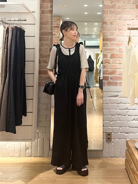 「春コーデ」｜「アイテム（サロペット/オーバーオール）」を使った、ichi58さん（レディース・158cm）の夏コーディネート