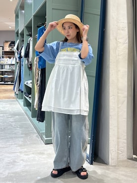 「アイテム（帽子）」を使った、tera38さん（レディース・155cm・30代）の夏コーディネート