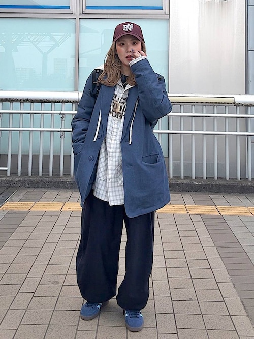 STRANGER THINGS】コラボ チェックフードシャツ（シャツ/ブラウス