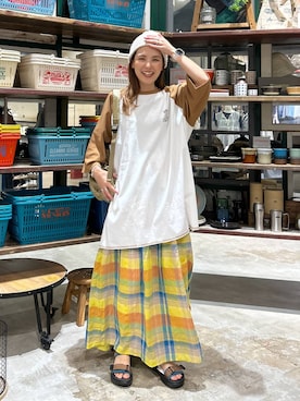 「アイテム（帽子）」を使った、tera38さん（レディース・155cm・30代）の夏コーディネート