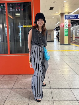 「アイテム（帽子）」を使った、tera38さん（レディース・155cm・30代）の夏コーディネート