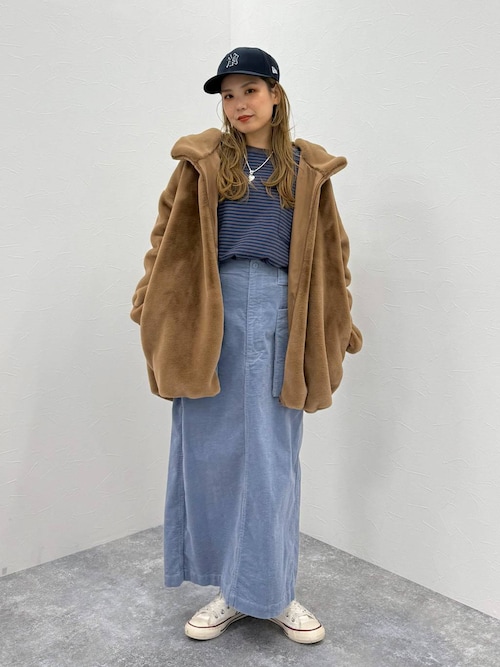 MODE NORM CORE] ベルベットファーフードブルゾン（ブルゾン）｜niko