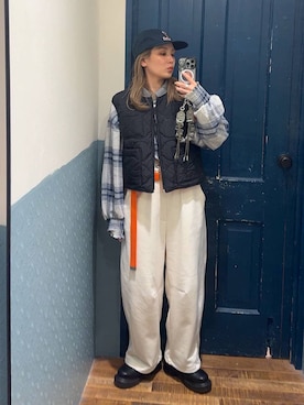 「アイテム（ベルト）」を使った、tera38さん（レディース・155cm）の秋コーディネート