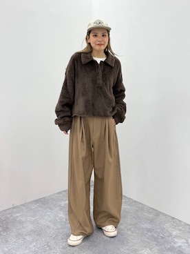 「アイテム（ポロシャツ）」を使った、tera38さん（レディース・155cm）の秋コーディネート