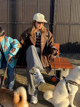 「niko and ...」｜「アイテム（キャップ）」を使った、tera38さん（レディース・155cm）の冬コーディネート