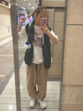 「neos（ネオス）のアイテム」を使った、ぱん。さん（レディース・154cm）の夏コーディネート