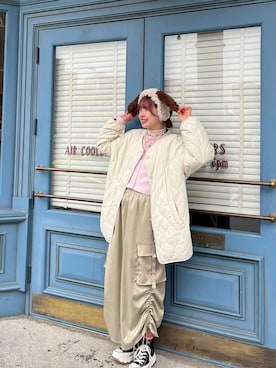「LOWRYS FARM（ローリーズファーム）のアイテム（その他アウター）」を使った、ナノテクノロジーさん（レディース・165cm）の冬コーディネート