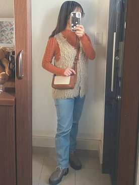 「アイテム（ベスト）」を使った、　　Shiomiさん（レディース・149cm）の秋コーディネート