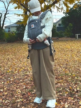 「アイテム（チノパンツ）」を使った、　　Shiomiさん（レディース・149cm）の秋コーディネート