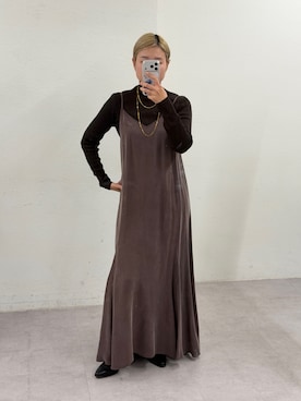 「アイテム（ワンピース）」を使った、_yoshinosan__さん（レディース・160cm・40代）の冬コーディネート