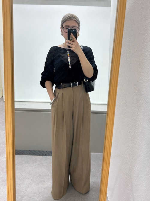 loungedress コットンワイドニット 20周年限定】イタリアヤーン手編み