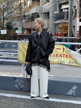 「アイテム（キャミソール）」を使った、_yoshinosan__さん（レディース・160cm）の冬コーディネート