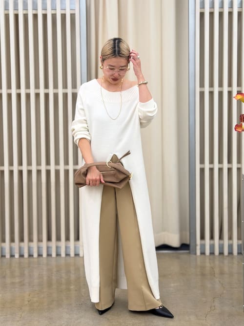 ハイスリットニットワンピース（ワンピース）｜LOUNGEDRESS（ラウンジ