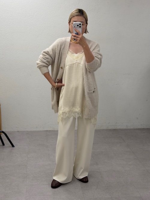 【新品未使用】LOUNGEDRESS レースキャミ アイボリー Loungedress キャミソール レースキャミ : ZOZOTOWN Yahoo!店