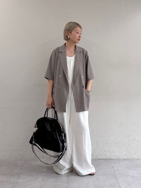 「アイテム（サロペット/オーバーオール）」を使った、_yoshinosan__さん（レディース・160cm・40代）の春コーディネート