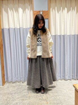 「ベストコーデ」｜「アイテム（ブルゾン）」を使った、ともみさん（レディース・157cm）の冬コーディネート