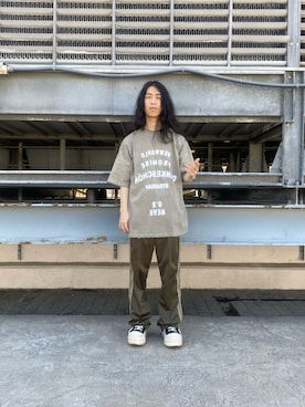 「needles トラックパンツ」｜NABEさん（メンズ・169cm）の春コーディネート
