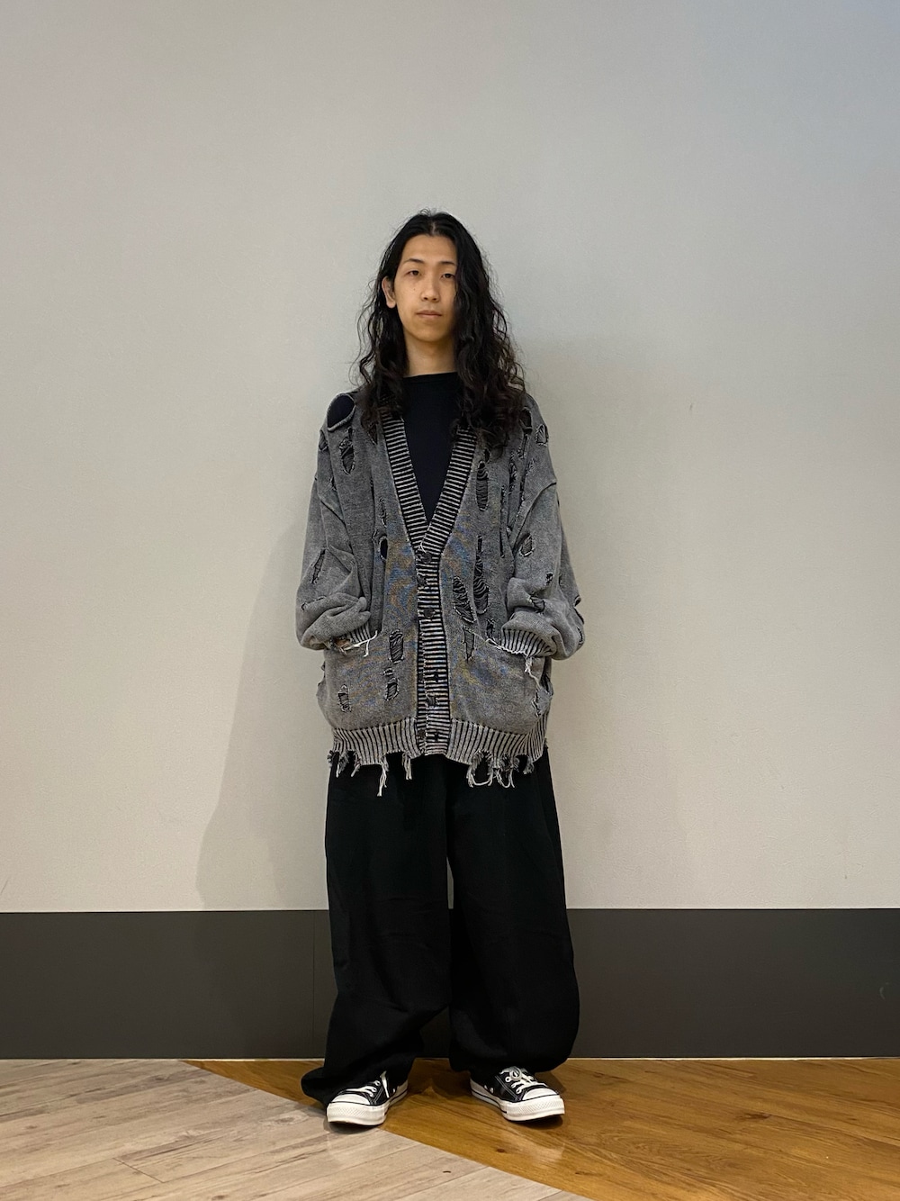 Needles モヘアカーディガン トラックパンツ （カーディガン/ボレロを  