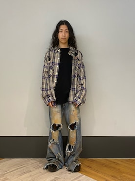 「KIDILL（キディル）のアイテム」を使った、NABEさん（メンズ・169cm）の秋コーディネート