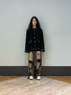 「アイテム（カバーオール）」を使った、NABEさん（メンズ・169cm）の夏コーディネート