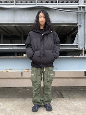 「WHITELAND（ホワイトランド）のアイテム（ブルゾン）」を使った、NABEさん（メンズ・169cm）の冬コーディネート