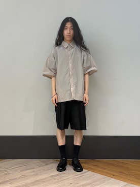 「WHITELAND（ホワイトランド）のアイテム（シャツ/ブラウス）」を使った、NABEさん（メンズ・169cm）の夏コーディネート