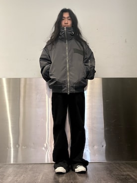 「アイテム（ミリタリージャケット）」を使った、NABEさん（メンズ・169cm）の秋コーディネート