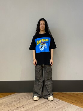 「WHITELAND（ホワイトランド）のアイテム（Tシャツ/カットソー）」を使った、NABEさん（メンズ・169cm）の夏コーディネート