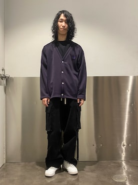 「DANKE SCHON（ダンケシェーン）のDankeSchon/ダンケシェーン/リメイクカーゴパンツ（カーゴパンツ）」を使った、NABEさん（メンズ・169cm）の春コーディネート