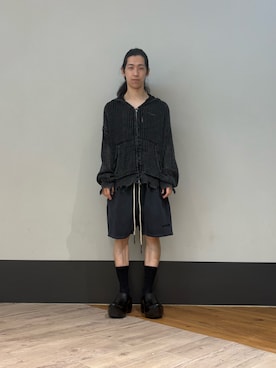 「アイテム（スウェットパンツ、ブルー系）」を使った、NABEさん（メンズ・169cm）の夏コーディネート