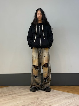 「DANKE SCHON（ダンケシェーン）のアイテム（パーカー）」を使った、NABEさん（メンズ・169cm）の春コーディネート