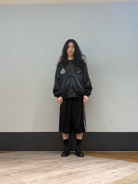 「アイテム（スカジャン）」を使った、NABEさん（メンズ・169cm）の秋コーディネート
