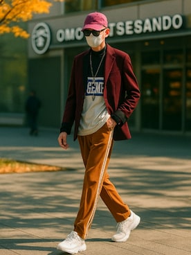 「アイテム（テーラードジャケット）」を使った、munchausenさん（メンズ・173cm）の秋コーディネート