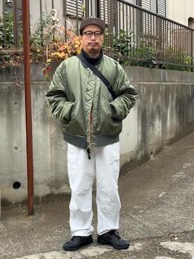 「アイテム（スニーカー）」を使った、susumubb1さん（メンズ・172cm）の冬コーディネート