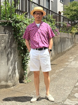 「アイテム（ローファー）」を使った、susumubb1さん（メンズ・172cm）の夏コーディネート