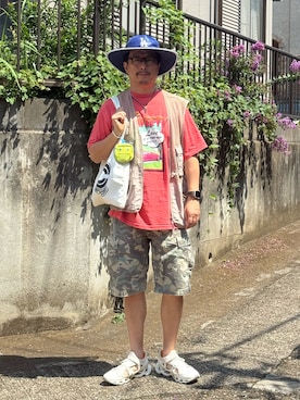 「アイテム（帽子）」を使った、susumubb1さん（メンズ・172cm・50代）の夏コーディネート