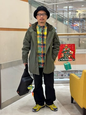 「アイテム（ミリタリージャケット）」を使った、susumubb1さん（メンズ・172cm）の冬コーディネート