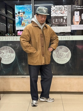 「FORESTERのアイテム（カバーオール、ベージュ系）」を使った、susumubb1さん（メンズ・172cm）の春コーディネート