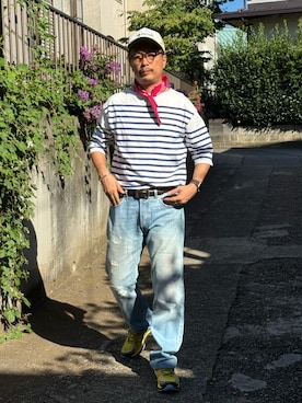 「アイテム（キャップ）」を使った、susumubb1さん（メンズ・172cm・40代）の夏コーディネート